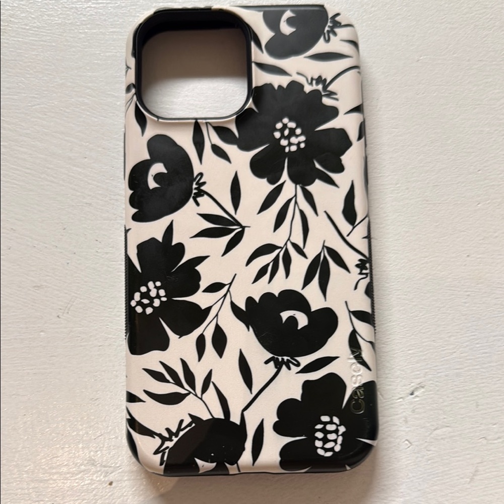Casely Black Floral Phone Case